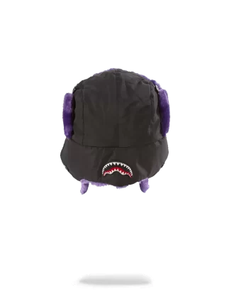 GORRO DE AVIADOR NEGRO 3M DE PIEL MORADA