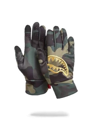 GUANTES DE CAMUFLAJE CON PLANTILLA DORADA