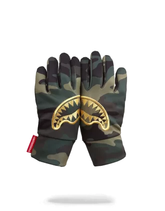 GUANTES DE CAMUFLAJE CON PLANTILLA DORADA