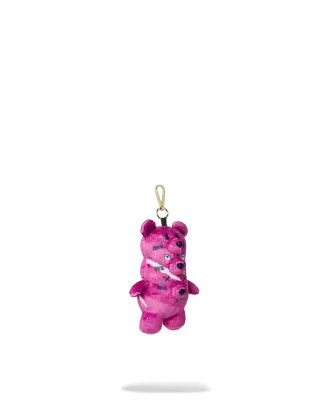 LLAVERO DE OSO TRIPLE ROSA