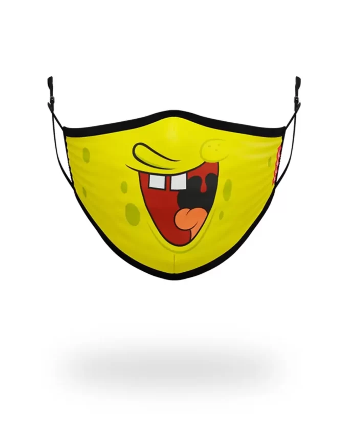 MASCARILLA AJUSTABLE CON LA SONRISA DE BOB ESPONJA PARA ADULTOS MASCARILLA AJUSTABLE CON LA SONRISA DE BOB ESPONJA PARA ADULTOS