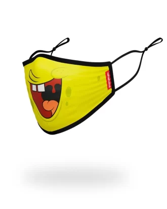 MASCARILLA AJUSTABLE CON LA SONRISA DE BOB ESPONJA PARA ADULTOS