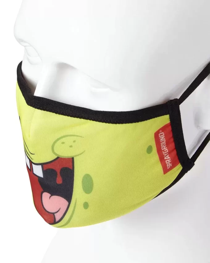 MASCARILLA AJUSTABLE CON LA SONRISA DE BOB ESPONJA PARA ADULTOS MASCARILLA AJUSTABLE CON LA SONRISA DE BOB ESPONJA PARA ADULTOS