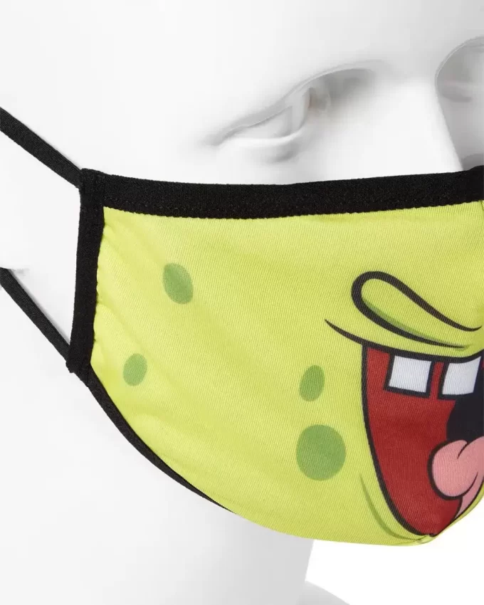 MASCARILLA AJUSTABLE CON LA SONRISA DE BOB ESPONJA PARA ADULTOS MASCARILLA AJUSTABLE CON LA SONRISA DE BOB ESPONJA PARA ADULTOS