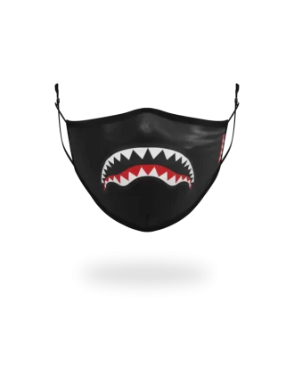 MASCARILLA FACIAL AJUSTADA CON EL LOGOTIPO DE ADULT SHARK (NEGRA)