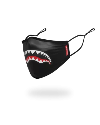 MASCARILLA FACIAL AJUSTADA CON EL LOGOTIPO DE ADULT SHARK (NEGRA)