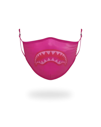 MASCARILLA FACIAL AJUSTADA PARA ADULTOS CON DISEÑO DE TIBURÓN ROSA