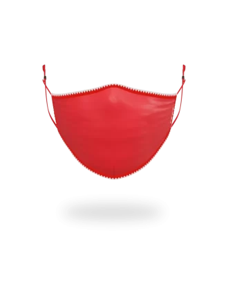 MASCARILLA FACIAL AJUSTADA PARA ADULTOS CON DISEÑO DE TIBURÓN VERTICAL (ROJO)
