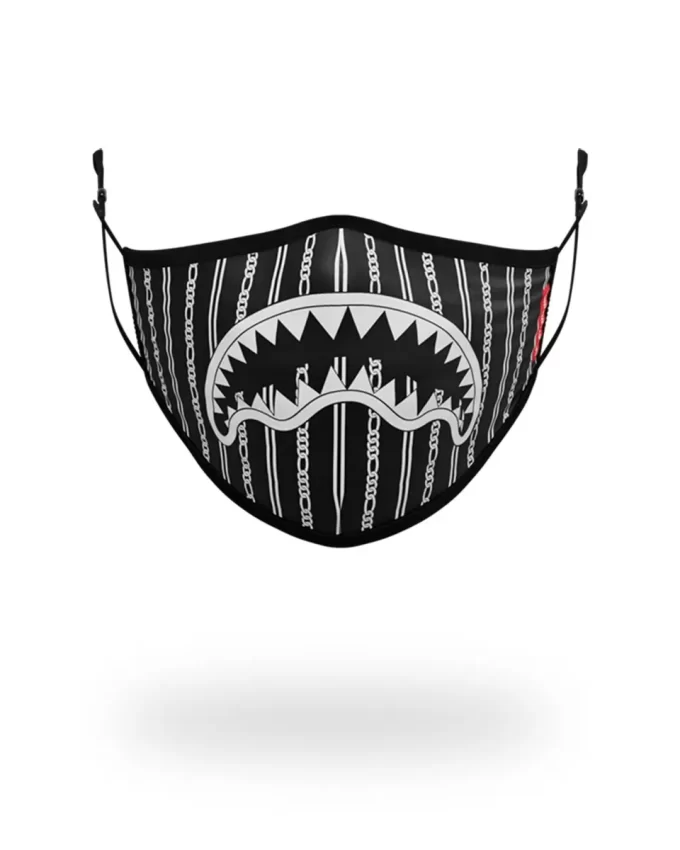 MASCARILLA FACIAL AJUSTADA PARA ADULTOS CON DISEÑO DE TIBURONES EN PARÍS (NEGRA) MASCARILLA FACIAL AJUSTADA PARA ADULTOS CON DISEÑO DE TIBURONES EN PARÍS (NEGRA)