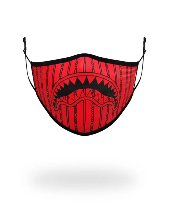 MASCARILLA FACIAL AJUSTADA PARA ADULTOS CON DISEÑO DE TIBURONES EN PARÍS (ROJO) MASCARILLA FACIAL AJUSTADA PARA ADULTOS CON DISEÑO DE TIBURONES EN PARÍS (ROJO)