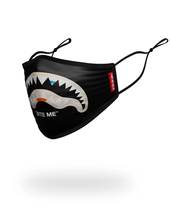 MASCARILLA FACIAL DE POLIÉSTER BITE ME SHARK (NEGRA) MASCARILLA FACIAL DE POLIÉSTER BITE ME SHARK (NEGRA)