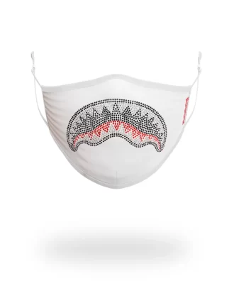 MASCARILLA FACIAL DE POLIÉSTER TRINITY DIAMOND SHARK (BLANCA)