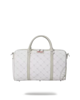 MINI BOLSA DE VIAJE CON ESTAMPADO DE DINERO EN COLOR POLVO