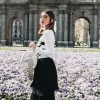 MINI BOLSA DE VIAJE CON ESTAMPADO DE DINERO EN COLOR POLVO MINI BOLSA DE VIAJE CON ESTAMPADO DE DINERO EN COLOR POLVO