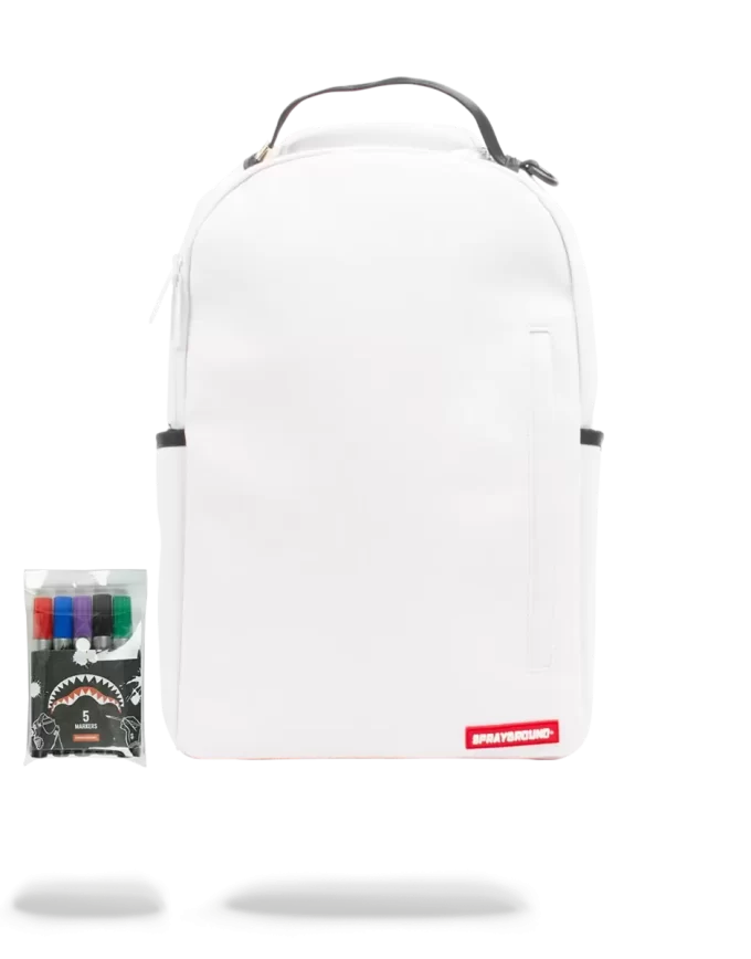 MOCHILA BLANCA SPRAYGROUND DIY (CUERO VEGANO Y FORRO INTERIOR) Y MARCADORES INCLUIDOS MOCHILA BLANCA SPRAYGROUND DIY (CUERO VEGANO Y FORRO INTERIOR) Y MARCADORES INCLUIDOS