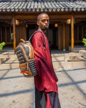 Mochila con armadura de samurái japonesa MET