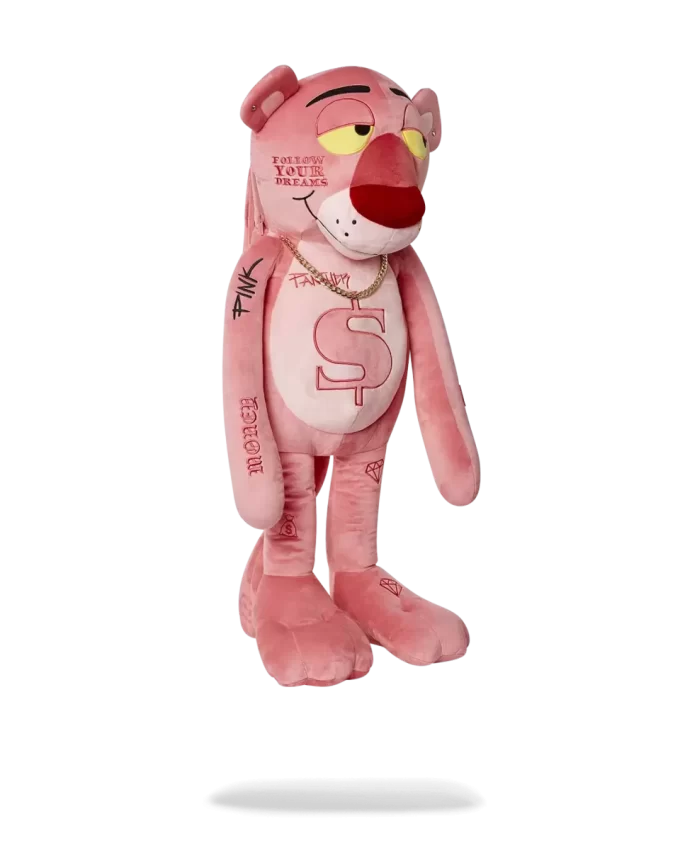 Mochila de osito de peluche de la Pantera Rosa: ¡Travesuras y travesuras!