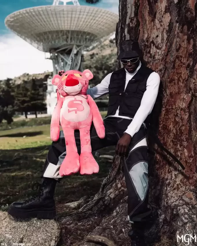 Mochila de osito de peluche de la Pantera Rosa: ¡Travesuras y travesuras!