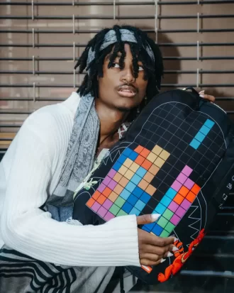 Mochila Tetris con Diablo y Oso de Dinero
