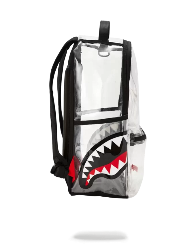 Mochila transparente Shark de doble carga lateral con visión 20/20 Mochila transparente Shark de doble carga lateral con visión 20/20