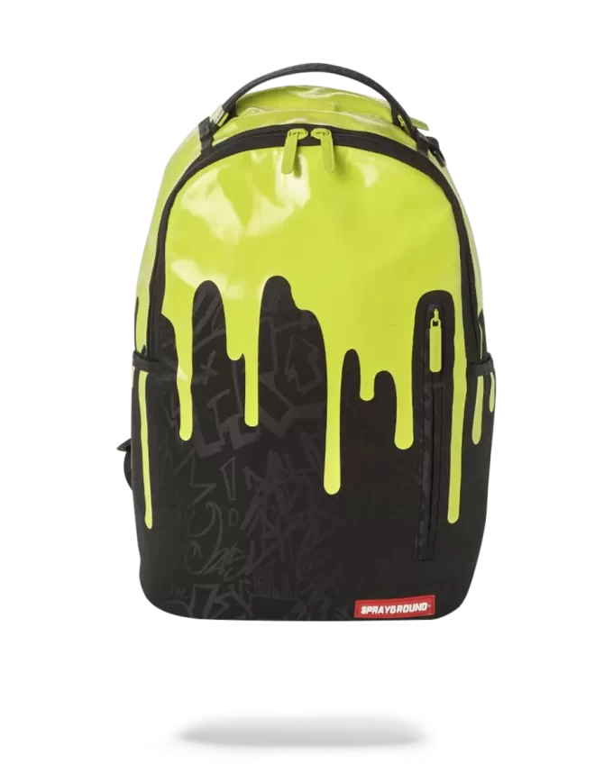 MOCHILA VERDE NEÓN CON GOTEO (PIEZA ÚNICA) MOCHILA VERDE NEÓN CON GOTEO (PIEZA ÚNICA)