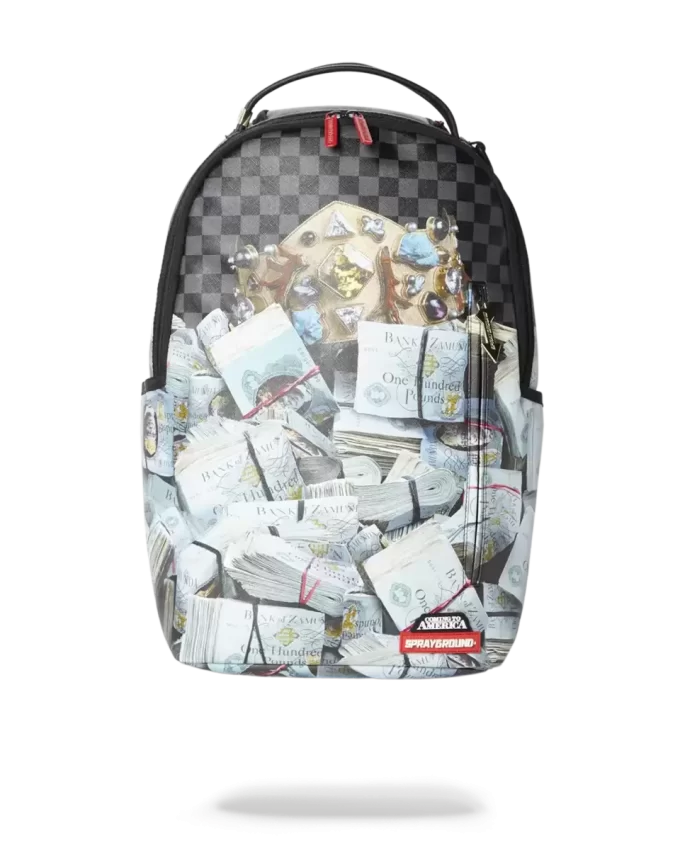 Mochila Zamunda Coming 2 America con montones de billetes Mochila Zamunda Coming 2 America con montones de billetes