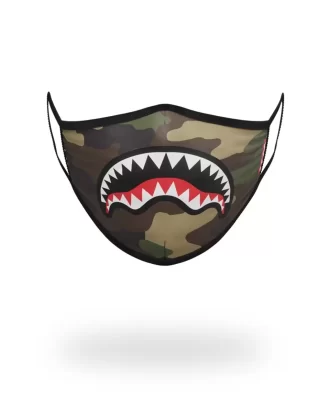 MÁSCARA AJUSTADA CON CAMUFLAJE DE BOCA DE TIBURÓN