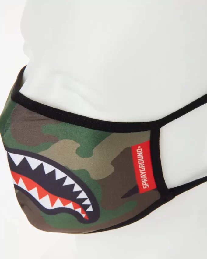 MÁSCARA AJUSTADA CON CAMUFLAJE DE BOCA DE TIBURÓN MÁSCARA AJUSTADA CON CAMUFLAJE DE BOCA DE TIBURÓN