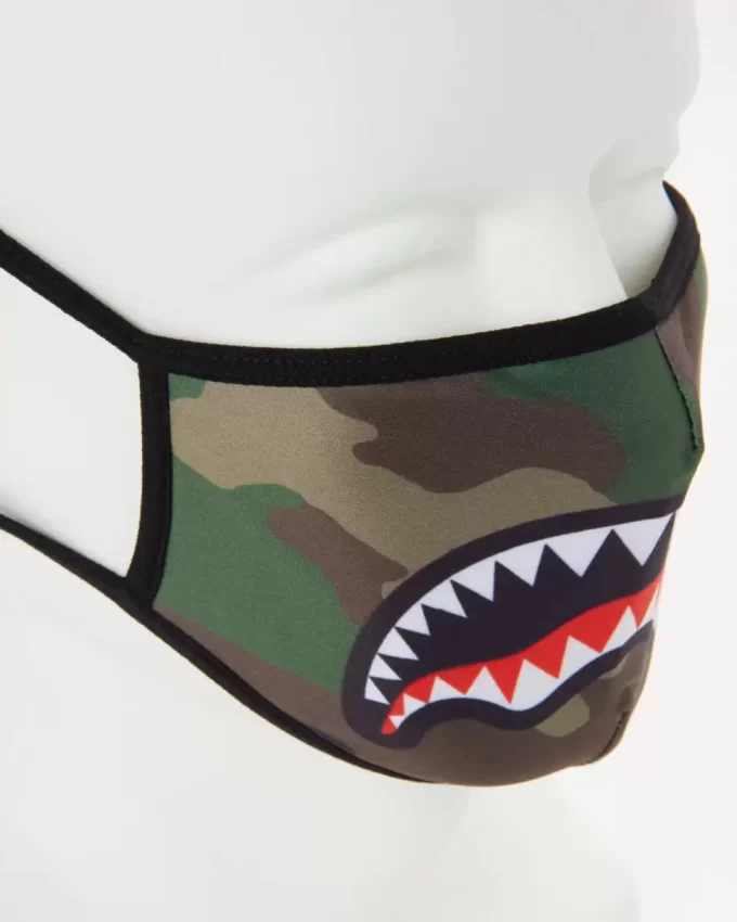 MÁSCARA AJUSTADA CON CAMUFLAJE DE BOCA DE TIBURÓN MÁSCARA AJUSTADA CON CAMUFLAJE DE BOCA DE TIBURÓN