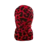 MÁSCARA DE ESQUÍ CON BOCA DE TIBURÓN DORADO Y LEOPARDO ROJO