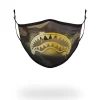 MÁSCARA FACIAL AJUSTADA PARA ADULTOS CON ESTAMPADO DE TIBURÓN DORADO MÁSCARA FACIAL AJUSTADA PARA ADULTOS CON ESTAMPADO DE TIBURÓN DORADO