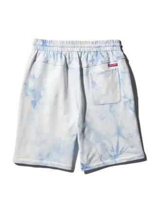 PANTALÓN CORTO DE PUNTO TIE DYE (AZUL)