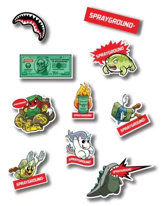 Paquete de 10 pegatinas SPRAYGROUND