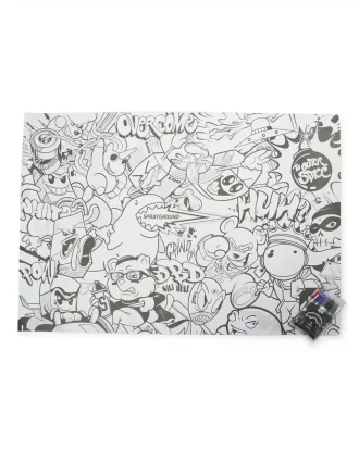 Póster gigante para colorear SPRAYGROUND de 39″x27″ y marcadores incluidos