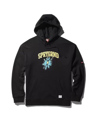 SUDADERA CON CAPUCHA DE BOB ESPONJA SPLAT (NEGRA)