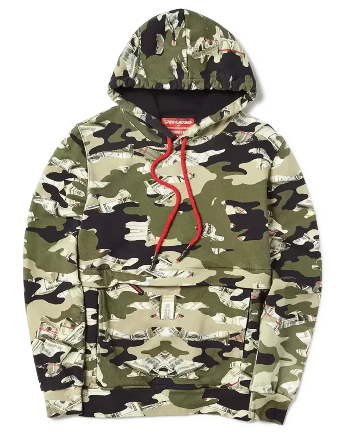Sudadera con capucha de camuflaje y dinero Sudadera con capucha de camuflaje y dinero
