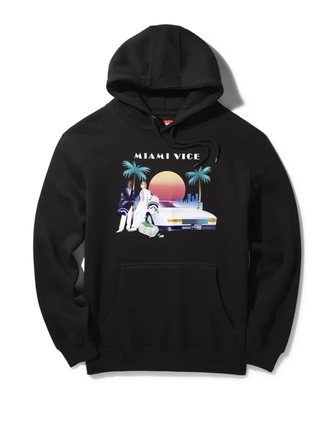 SUDADERA CON CAPUCHA DE MIAMI VICE (NEGRA)