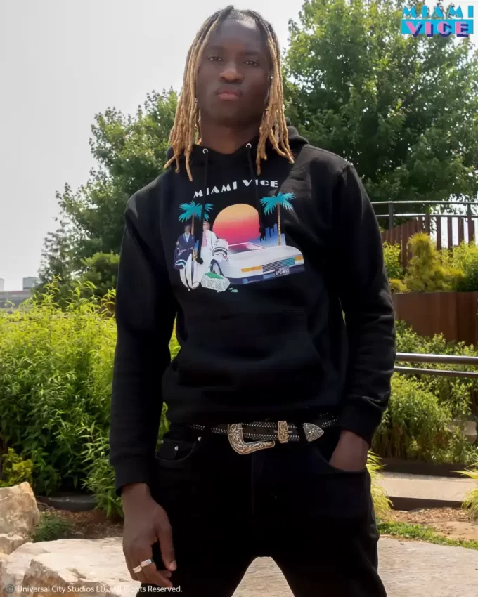 SUDADERA CON CAPUCHA DE MIAMI VICE (NEGRA)