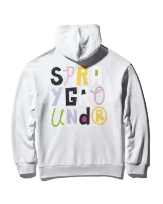 SUDADERA CON CAPUCHA DE TIBURÓN DE LA TRIPULACIÓN DE BOB ESPONJA (GRIS CLARO)