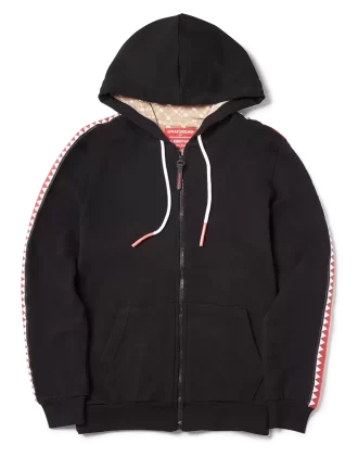 SUDADERA CON CAPUCHA Y CREMALLERA SHARKTRACK SPUCCI (NEGRA)