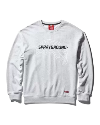 SUDADERA DE CUELLO REDONDO SPRAYGROUND (GRIS CLARO)