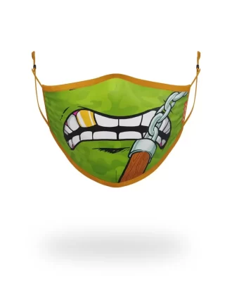 TMNT ADULTOS: CUBREBOCAS AJUSTADO DE TIBURÓN MICHELANGELO