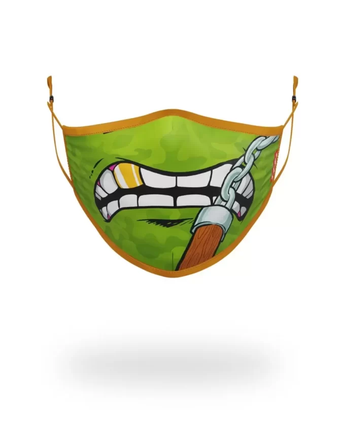TMNT ADULTOS: CUBREBOCAS AJUSTADO DE TIBURÓN MICHELANGELO TMNT ADULTOS: CUBREBOCAS AJUSTADO DE TIBURÓN MICHELANGELO
