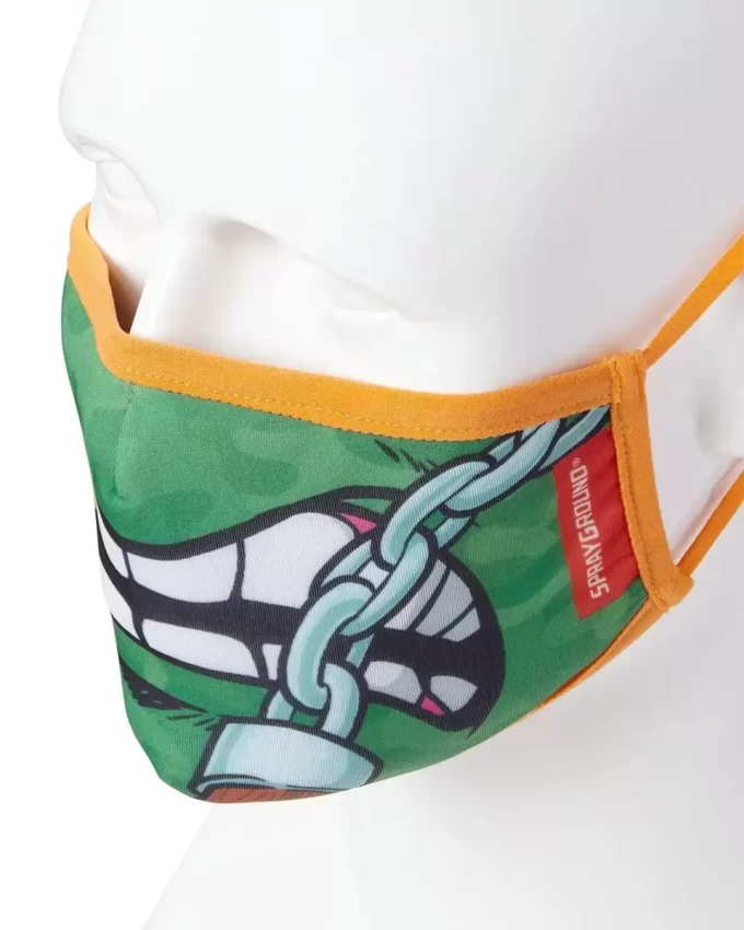 TMNT ADULTOS: CUBREBOCAS AJUSTADO DE TIBURÓN MICHELANGELO TMNT ADULTOS: CUBREBOCAS AJUSTADO DE TIBURÓN MICHELANGELO