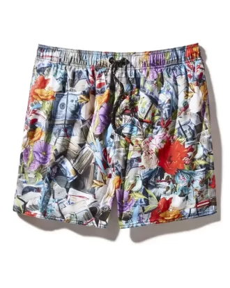 Traje de baño tipo short con estampado floral
