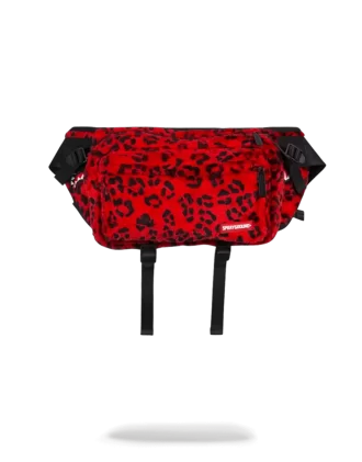 TRANSPORTADOR BANDOLERA DE LEOPARDO ROJO