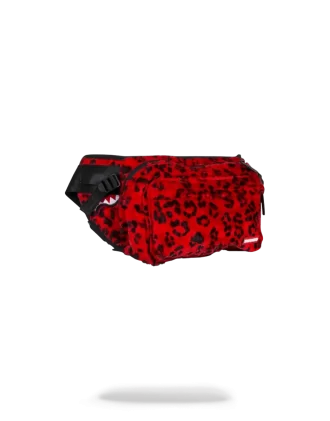 TRANSPORTADOR BANDOLERA DE LEOPARDO ROJO